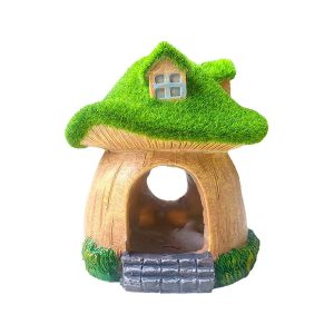 Aquarium Decoration Made of Plastic Simulating the Landscape of a Mushroom Cave